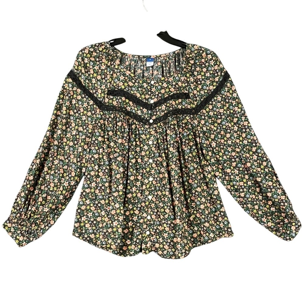 Old Navy Ditzy‎ Floral Vintage Revival Blouse Womens S Boho Prairie Cottagecore